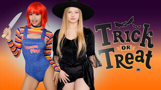 Trükk vagy édeshármas – dadcrush halloween pornó
